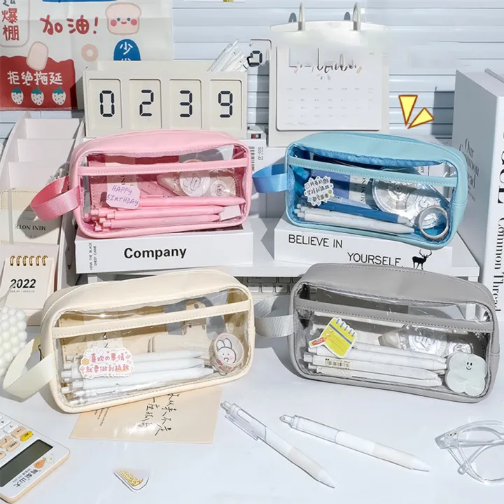 transparent-pen-organizer-clear-pencil-holder-school-case-for-stationery-large-capacity-pencil-bag-transparent-pencil-case-ins-style-stationery-holder