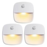 AMIR 3PCS Motion Sensor Night Light Wireless Wall Light Magnet Closet Lights Stairs Bathroom Kitchen Emergency LED Night Light