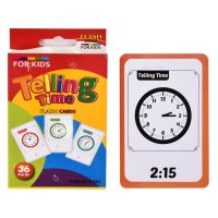 OOTDTY Telling Time Flash Cards Montessori Toy for Children Kids Early Preschool Learing Time Teaching Aids