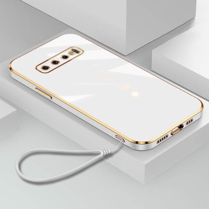 สำหรับเคส6z-oppo-reno-oppo-reno-6z-ชุบบางซิลิโคนรูปสี่เหลี่ยมเคสโทรศัพท์สายคล้องแบบมีเคส