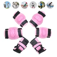 6 Pcs Kids Knee Pads Elbow Pads Wrist Pads Set Protective Gear Set for Skating Rollerblading Skateboard Cycling