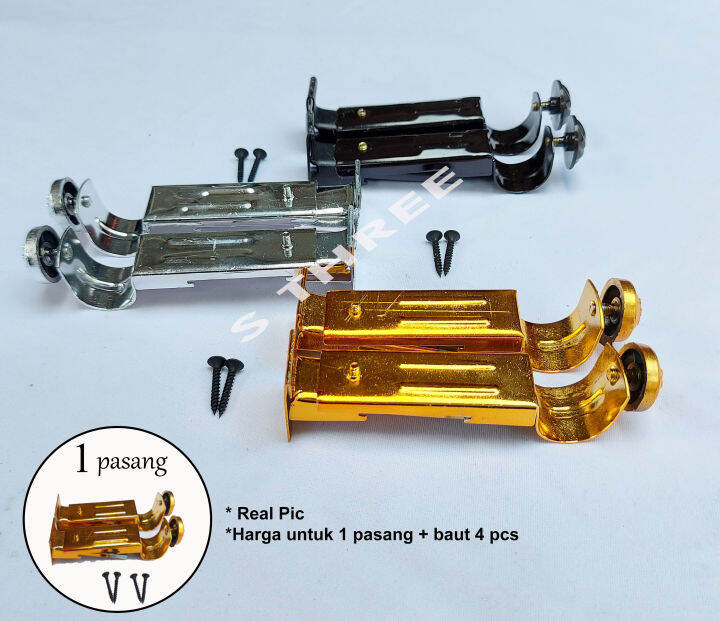 Bracket Kaki Penyangga Batang Besi Gorden Pc Lazada Indonesia