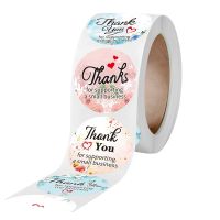 500pcs/roll Thank You For Supporting A Small Business Floral Sticker Gift Packaging Seal Label Scrapbooking Stationery Sticker Stickers Labels