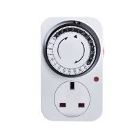 24 Hours Mains Plug Timer Socket ABS + PC Insert Installation Time Clock Socket