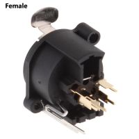 10Pcs XLR Female Male Jack Panel Mount Connector 5 Pin Nickel Pro Audio Socket Audio Chassis Socket Stage Lighting DMX  Plug