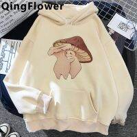 《Qinghe Yi Fang》น่ารักเห็ดฮาราจูกุอะนิเมะตลกการ์ตูน Hoodies ฤดูหนาวผู้หญิง Kawaii มังงะกราฟิก Streetwear เสื้อยืดสบายๆ Hoody หญิง