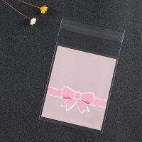 Water Leaves ใหม่100ชิ้น/ล็อต8*10cm bowknot คุกกี้บรรจุภัณฑ์ลูกไม้ Candy self-adhesive Plastic bags