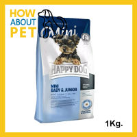 อาหารลูกสุนัข Happy Dog Mini Baby &amp; Junior สำหรับลูกสุนัขพันธุ์เล็ก 1กก. (1ถุง) Happy Dog Mini Baby &amp; Junior Puppy Food 1Kg. (1bag)