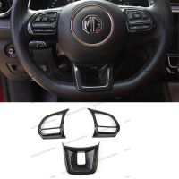 ﹊❀ carbon fiber car steering wheel frame trims for mg hs zs 6 mg6 5 2017 2018 2019 2020 2021 2022 trophy ev luxury accessories gs