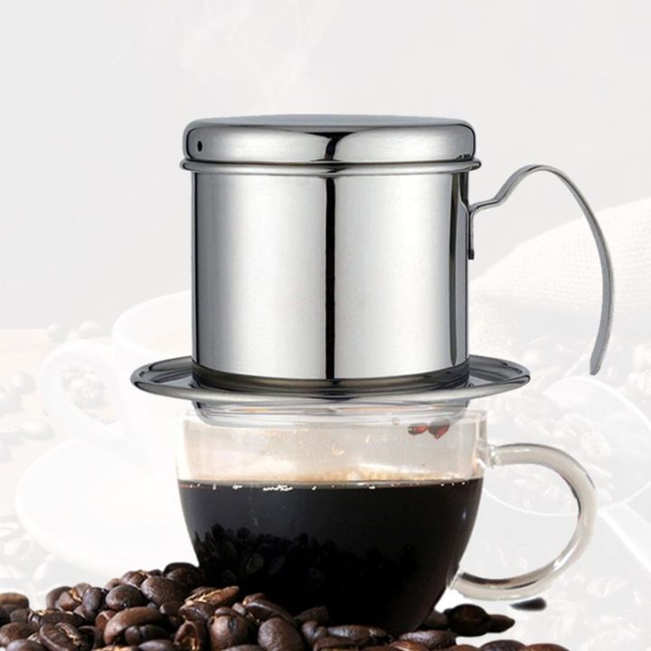 ที่กรองแบบหยดสแตนเลสที่กรองกาแฟเวียดนามเครื่องทำกาแฟชงชงกาต้มน้ำหยด