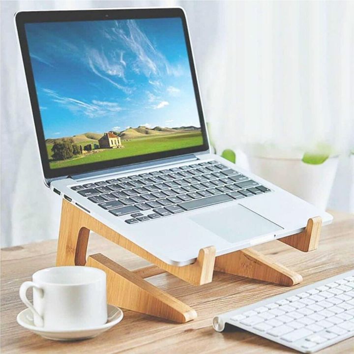 wood-laptop-stand-cooling-bracket-universal-for-15-17-inch-notebook-macbook-pro-air-ipad-pro-detachable-wooden-holder-mount-laptop-stands