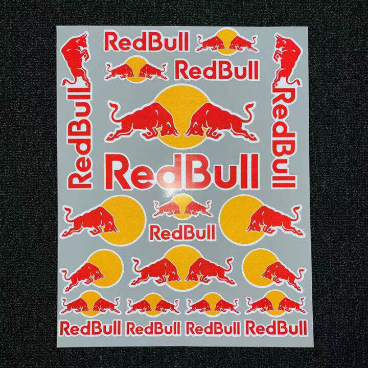 30cmX20cm Reflective Hemet Sticker For Red Bull Motocross Racing Helmet ...