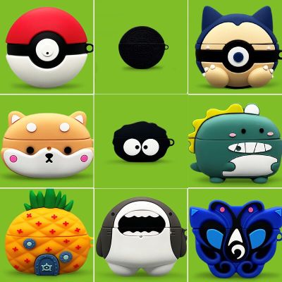 For XiaoMi Redmi Buds 4 pro Cover Shell New 3D Cute Cartoon Shark/Dinosaur//briquettes Earphone case Shockproof With Hook Wireless Earbud Cases