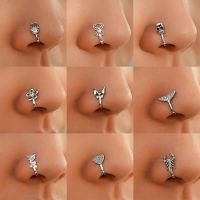 Rabbit Spider Butterfly Animal Nose Clip Ring Fake Septum Piering Body Jewelry Non Perforation Nose Ring Stud 2023 Body jewellery