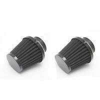 2x Universal 35-60mm Black Air Filter Intake Cleaner Motorcycle Cafe Racer Offroad Jog Joger Stunt Target