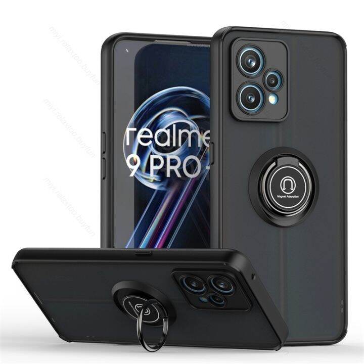 สำหรับ-realme-9i-9-pro-plus-5g-9pro-9pro-realme9โปร่งใสดูหรูหราเคสโทรศัพท์ป้องกันลายนิ้วมือปลอกกันกระแทกฝาหลังด้าน