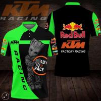 (ALL IN STOCK XZX)   KTM RACING Personalized Name 3D Racing Polo Shirt For Men And Women 11  (Free customized name logo for private chat, styles can be changed with zippers or buttons)