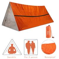 Tube Blanket Person Bag Bivy Shelter Tent 2 Thermal Waterproof Reusable Mylar Tent Kit Outdoor Emergency Survival Sleeping