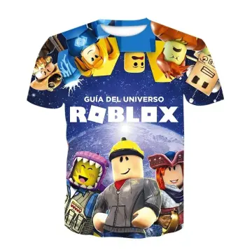 Roblox Kids Boys Summer Casual T-shirt 3d Printed Short Sleeve Crew Neck  Tops