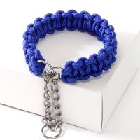 Durable P Chain Nylon Rope Woven Slip Big Dog Collars Hand-Woven Nylon Collar for Small Medium and Large Dogs German Shepherd