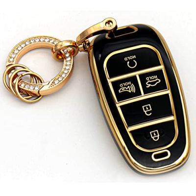 for Hyundai Smart Key Fob Cover Keyless Entry Remote Protector Case Compatible with Hyundai 2020-2023 Sonata Santa fe Tucson 5 Buttons