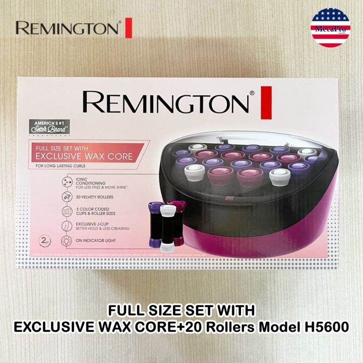 Remington® FULL SIZE SET WITH EXCLUSIVE WAX CORE+20 Rollers Model H5600