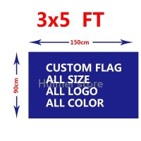 Custom double side flag 150X90cm (3x5FT) 130g 100D Polyester all logo all color flag