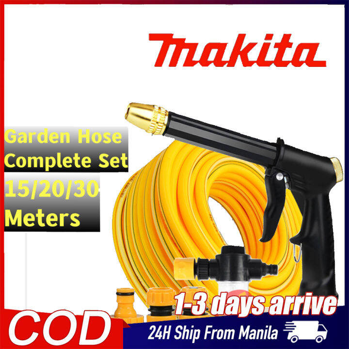 Garden Hose Complete Set with Booster for Water Faucet Car Wash High