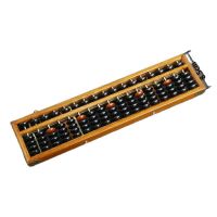 Professional 17 Column Math Abacus Vintage Functional Art Abacus Wooden Frame Beads Calculator with Reset Calculators