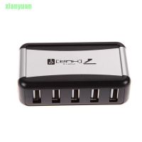 XY USB 7-Port HUB Powered With AC Adapter Cable High-Speed EUUS Plug For PC Laptop