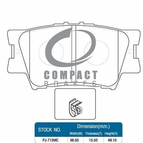 compact-brakes-ผ้าเบรคหลัง-toyota-camry-2-0-2-4-ปี-2007-2010-camry-2-0-2-5-ปี-2012-2018-dcc-713