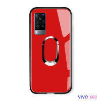 UCUC เคสโทรศัพท์เคสสำหรับ Vivo X60ปลอก Vivo X60ของแข็ง360 Roble ที่วางแหวนแม่เหล็กกรณีกระจกเทมเปอร์ปลอกโทรศัพท์ป้องกันกลับกันกระแทก