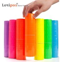 9-Color 10 Rolls A Barrel 5000pcs Single Row Price Sticker Adhesive Labeller Paper Price Label Refill for MX-5500 Price Tag Gun Labels