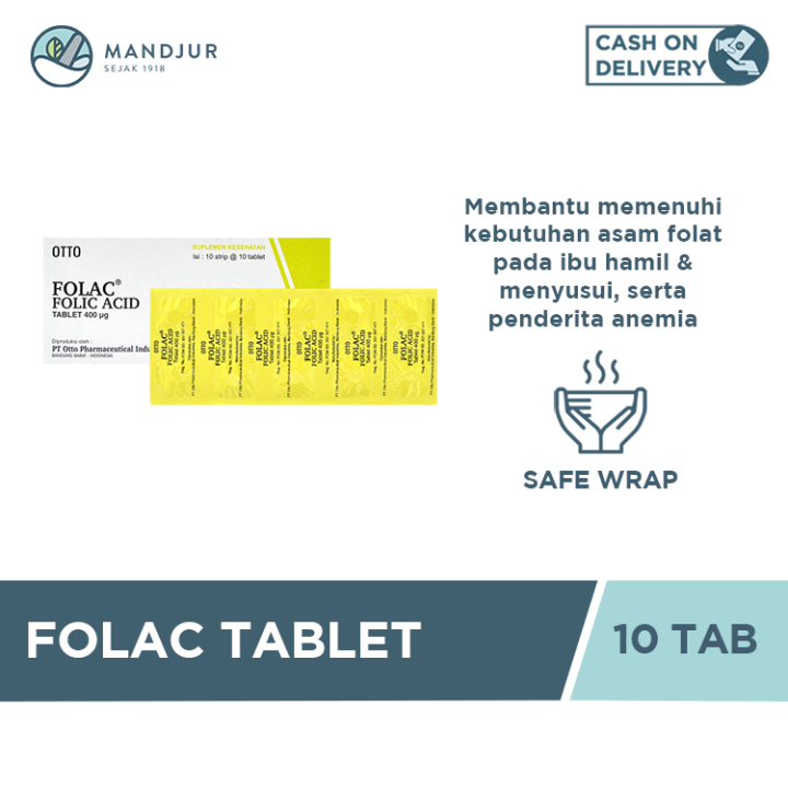 Folac Mcg Tablet Suplementasi Asam Folat Ibu Hamil Menyusui