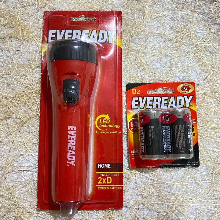 7inch Eveready Flashlight With 2 Eveready Batteries Size D Lazada PH