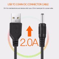 80เซนติเมตร USB 2.0ประเภทชายกับ3.5มิลลิเมตร DC ปลั๊กไฟบาร์เรลเชื่อมต่อ5โวลต์สายสีดำขายส่ง