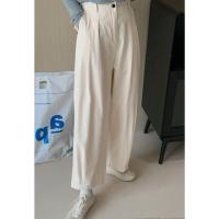 Hot sale 2023 High quality new style Asi studios Korean version retro high waist cotton back elastic waist loose wide leg cropped pants spring summer