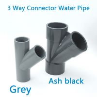 PVC Pipe 3 Way Connector Garden Irrigation 1 Inch Y Type Water Pipe Adapter Fish Tank 45 Degree Tilted Adapter 1 Pcs