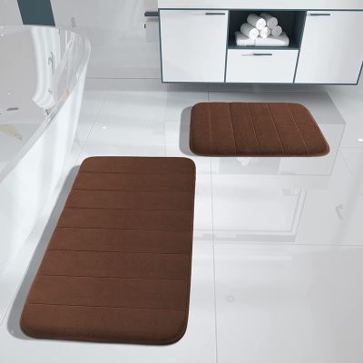 【cw】 Inyahome Memory Foam Oversized Mats for Non Rug Thick Soft and Absorbent Rugs ！