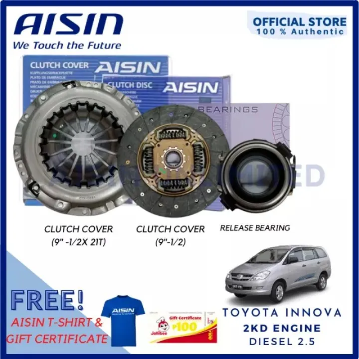 AISIN Clutch Kit (Clutch Disc, Clutch Cover, Release Bearing) for