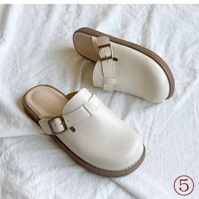 ✶♘☾ Baotou Sandals Slippers Women Outer Wear 2023 Summer New Style Versatile Lazy Flat Muller Birkenstock Shoes Half Sli