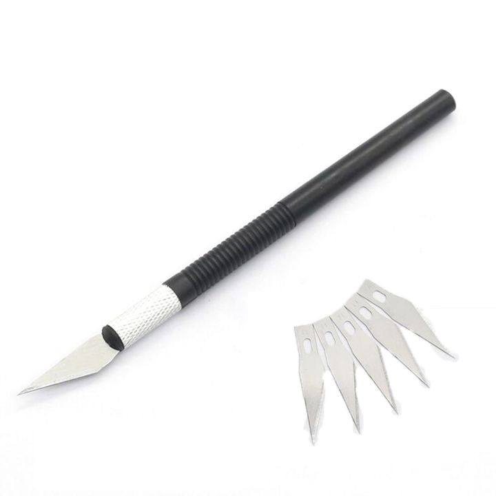 yf-abs-metal-scalpel-utility-non-slip-cutter-engraving-craft-knives-blades-for-stationery-pcb-repair-hand-tools