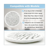 Replacement Steam Mop Pads for S7001, S7000AMZ, S7000 S7001TGT S7201 Series, All-In-One Scrubbing Mop Pads