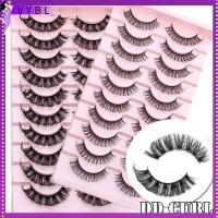 VYBL 10 Pairs ปริมาณซุปเปอร์ ขนตา10-23mm นำกลับมาใช้ใหม่ได้ ขนตาขดรัสเซีย 3D มิงค์ DD Curl ขนตาปลอม