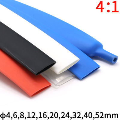 1 meter 4:1 Dual Wall Tubing Sleeve Wrap Wire Cable kit Dia 4 6 8 12 16 20 24 52 mm Heat Shrink Tube with Glue Adhesive Lined