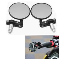 1 Pair Aluminum Universal Motorcycle Mirrors 3 Inch Round Folding Bar End Side Mirror for Honda Scooter Suzuki Yamaha Kawasaki