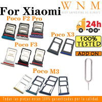 สำหรับ Xiaomi Poco X3 NFC Poco F3 M3 F2 Pro ถาดซิมการ์ดสำหรับ Xiaomi PocoX3 PocoM3 PocoF3 Poco F2PRO K30 Pro ที่ใส่ซิมช่องเสียบบัตรตัวอ่านกระเป๋าเก็บบัตรช่อง SD ส่วนอะไหล่อะแดปเตอร์