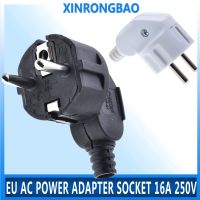 ↂ❧۩ EU AC Power Adapter Socket 16A 250V Connector Cable Electrical Plug White Black korean Male Converter Adaptor Detachable Plug