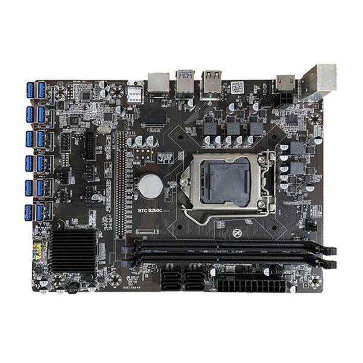 b250c-mining-motherboard-kit-12-usb3-0-to-pci-e-16x-graphics-slot-with-g3930-g3900-cpu-cpu-fan-8g-ddr4-ram-power-cable