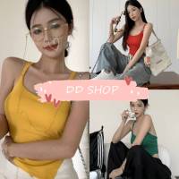 DD SHOPพร้อมส่ง FY9069 เสื้อสายเดี่ยว มีฟองน้ำ สีสันสุดแซ่บ -H